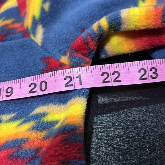 Departwest Aztec Print Fleece 1/4 zip pullover, hip pockets, high neck,so soft - Picture 9 of 10